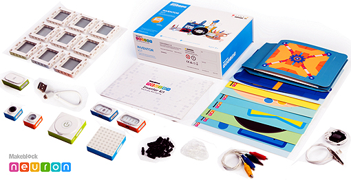 Détail du contenu du starter-kit NEURON INVENTOR KIT