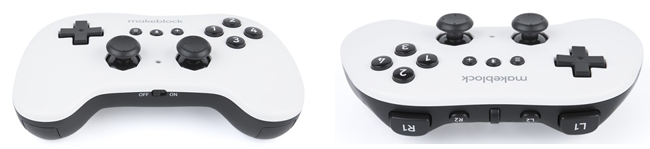 Vue des boutons du Gamepad Bluetooth makeblock