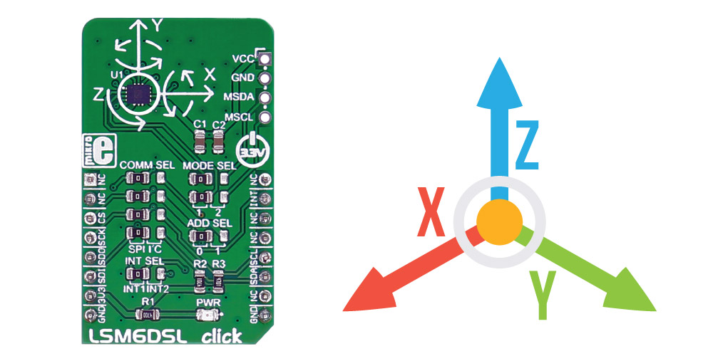 Module MIKROE-2731 LSM6DSL Click