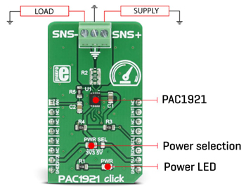 Détail du module PAC1921 Click MIKROE-2910