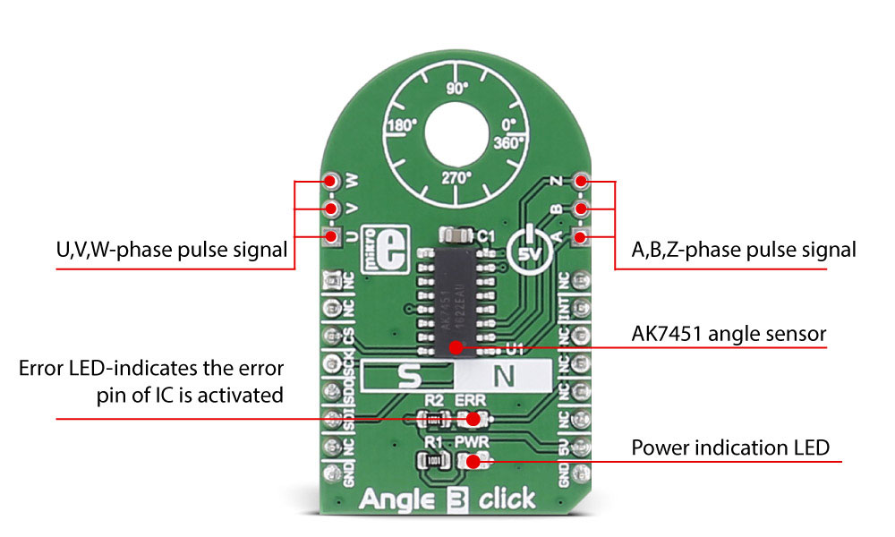 Détail du module MIKROE-2755 Angle 3 Click