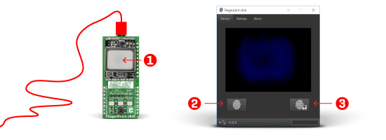 Capteur d'empreinte digitale Fingerprint Click MIKROE-1722