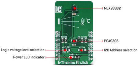 Détail du module IrThermo 3 click MIKROE-3121