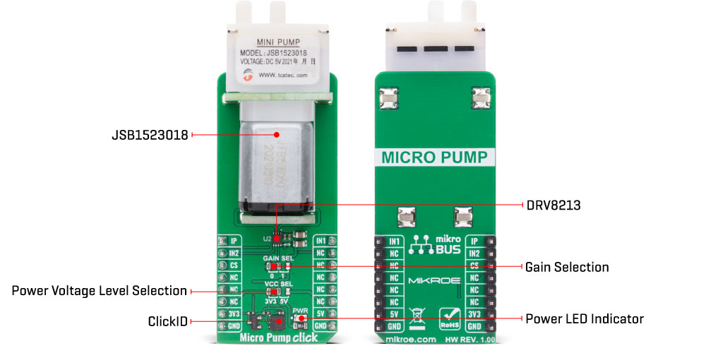 Détail du module Micro Pump Click