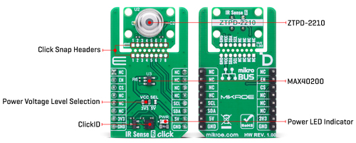 Détail de modules IR Sense 6 Click MIKROE-6570