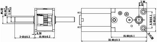 Dimensions moteurs 2410D1218GM-06100