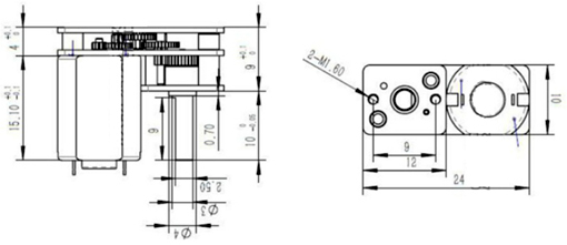 Dimensions moteurs 2410GM-06100