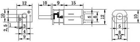 Dimensions moteurs 1210GM-06500