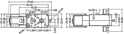 Dimensions du moteur THYTGM-2090