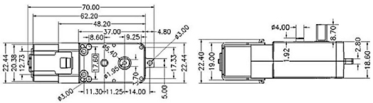 Dimensions du moteur TYTMG-1048