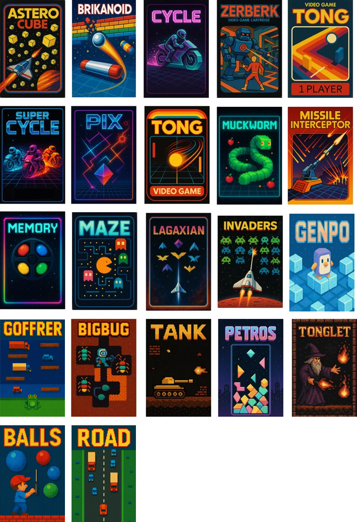 Jaquettes virtuelles des jeux vidéo