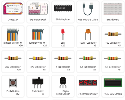 Contenu du starter kit Omega2