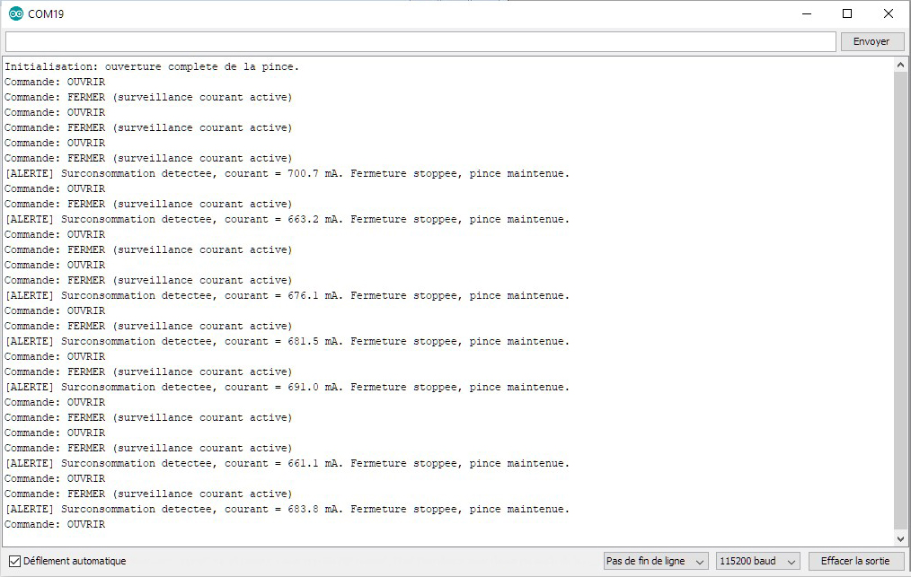Préhension automatisée d'un objet part la pince RED-00307