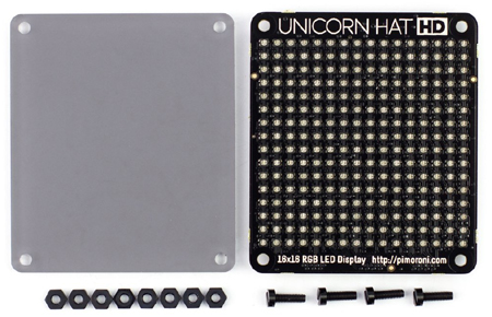 Lexan livré avec le module Unicorn HAT HD