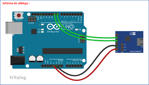 Raccordement du module à l'arduino™