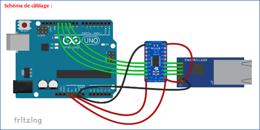 Raccordement du module à l'arduino™