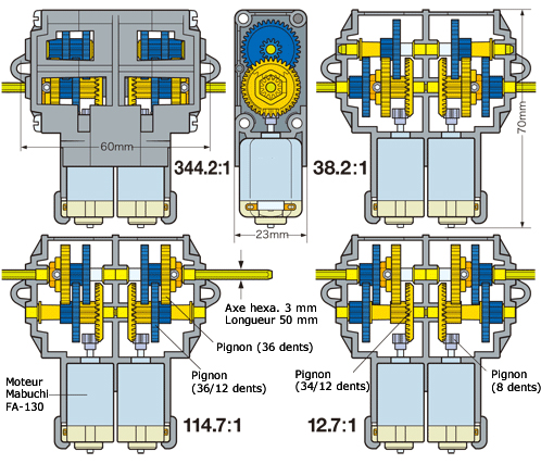 Double bloc moteur Tamiya 70168