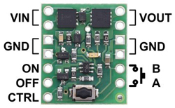 Brochage du module bouton-poussoir d'alimentation Pololu 2808