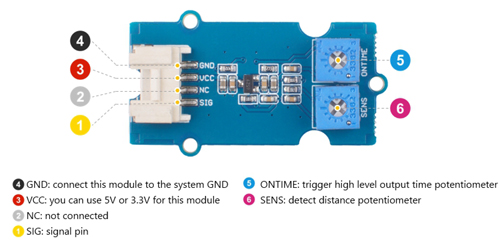 Module Grove infrarouge passif pour arduino et Raspberry