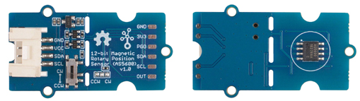 Vue de dessus et dessous du module Grove encodeur magnétique (AS5600) 10102692