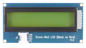 Module Grove Afficheur LCD 2x16 (noir sur rouge)