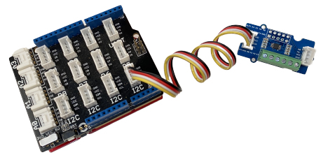 Exemple de raccordement du module convertisseur ADC I2C 16-bits 4 canaux Grove 109020041