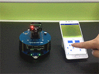 Exemple d'utilisation avec un smartphone de la platine Alphabot2-Pi