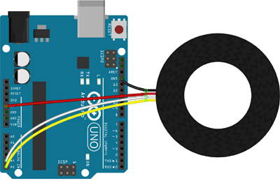 Exemple de raccordement d'un capteur capacitif Trill sur un Arduino®