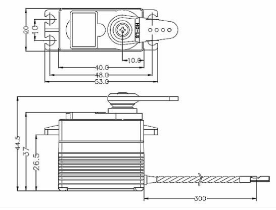 DImensions du servomoteur HITEC HS-7954SH