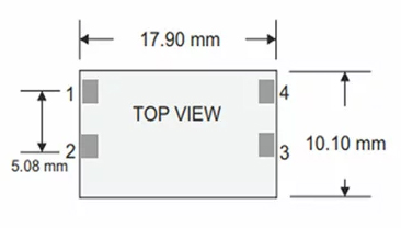 Brochage du module émetteur radio 433 MHz RC-TX1-434