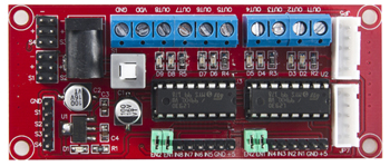 Détail du module drivers 4 moteurs CC pour Arduino