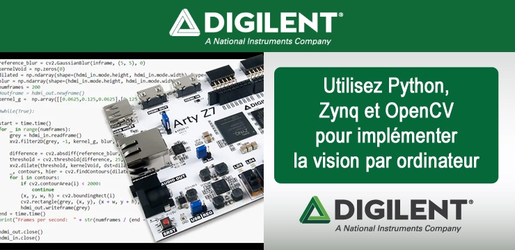 Python, Zynq et OpenCV pour vision par ordinateur
