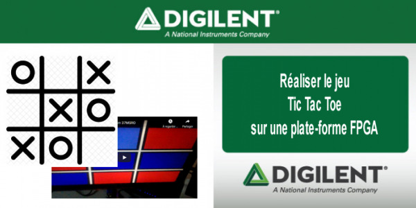 Jeu Tic Tac Toe sur FPGA Digilent Arty A7