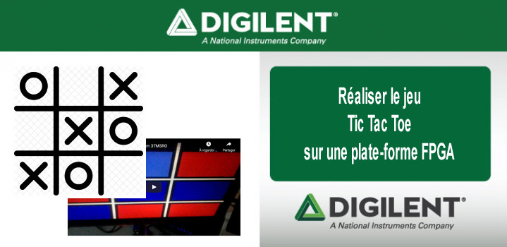 Jeu Tic Tac Toe sur FPGA Digilent Arty A7