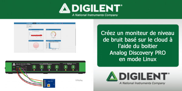Moniteur niveau de bruit avec Analog Discovery PRO