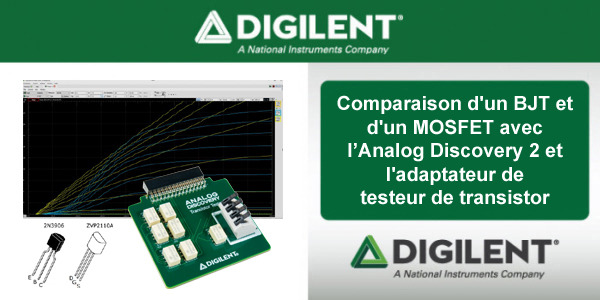  Comparaison BJT MOSFET avec Analog Discovery 2