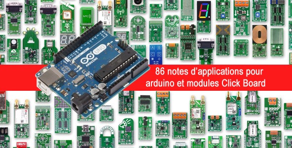 86 notes d'applications pour arduino & Click Board