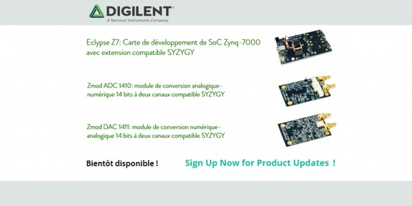 Platine de développement Eclypse Z7 avec connecteurs SYZYGY