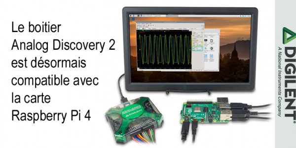 Le boitier Analog Discovery 2 est désormais compatible avec la Raspberry Pi 4