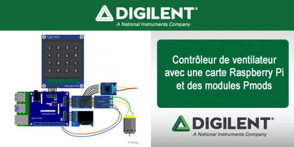 Contrôleur de ventilateur avec une carte Raspberry Pi et des modules Pmods