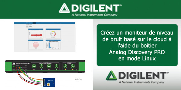 Créez un moniteur de niveau de bruit basé sur le cloud à l'aide du boitier Analog Discovery PRO en mode Linux