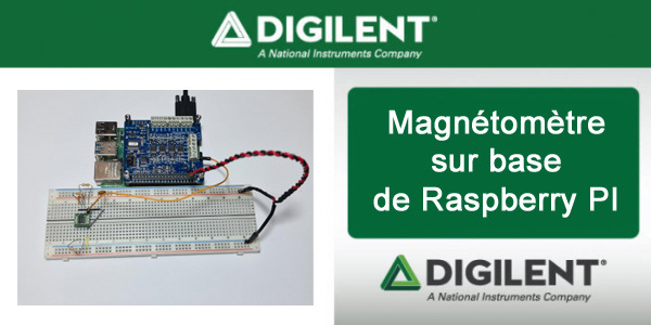 Magnétomètre sur base de platine Raspberry PI