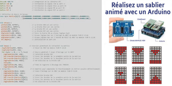 Réalisez un sablier animé avec une matrice à leds