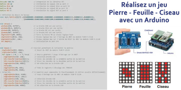 Réalisez un jeu Pierre - Feuille - Ciseau avec Arduino et matrice à Leds