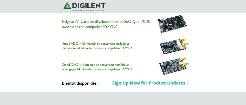 Platine de développement Eclypse Z7 avec connecteurs SYZYGY